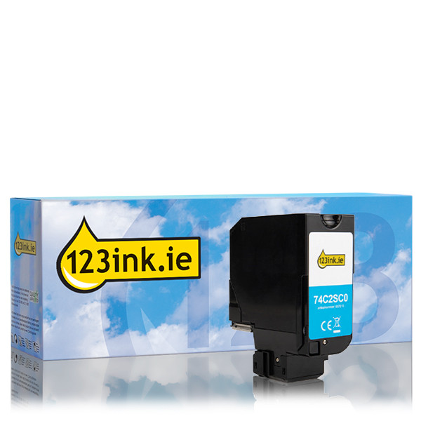 Lexmark 74C20C0 cyan toner (123ink version) 037607 - 1