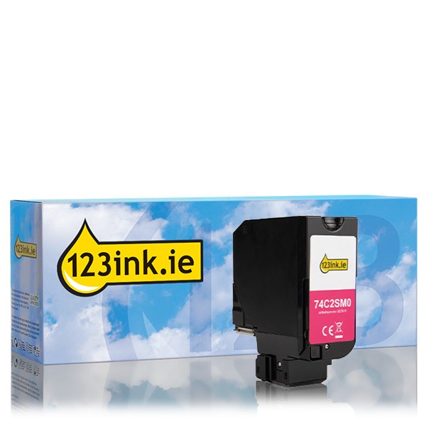 Lexmark 74C20M0 magenta toner (123ink version) 037609 - 1