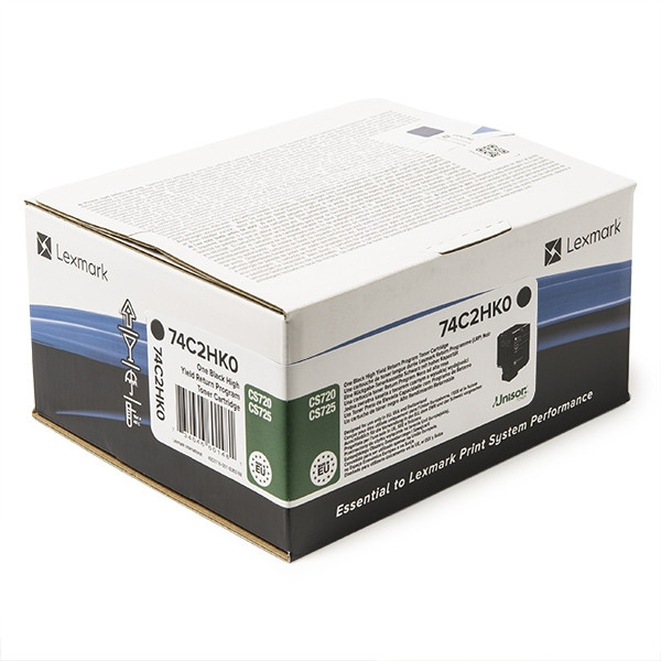 Lexmark 74C2HK0 extra high-capacity black toner (original Lexmark) 037620 - 1