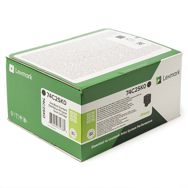 Lexmark 74C2SK0 high-capacity black toner (original Lexmark) 037612 - 1
