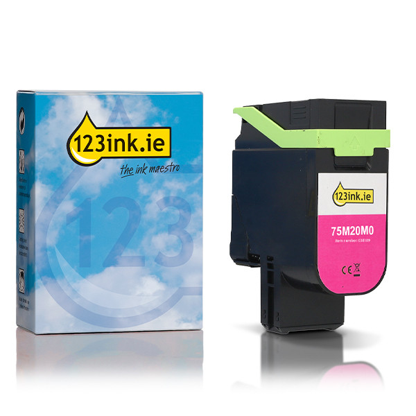 Lexmark 75M20M0 magenta toner (123ink version) 038189 - 1