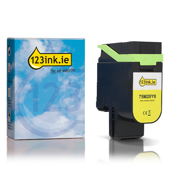 Lexmark 75M20Y0 yellow toner (123ink version) 038191 - 1