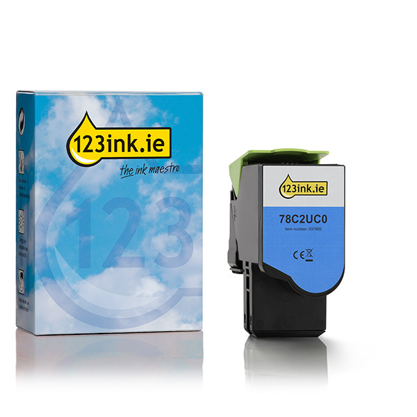 Lexmark 78C2UC0 extra extra high capacity cyan toner (123ink version) 037895 - 1
