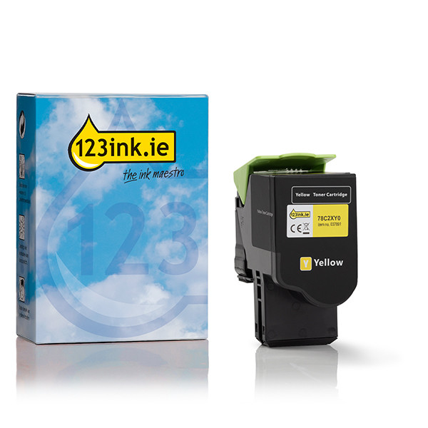Lexmark 78C2XY0 extra high-capacity yellow toner (123ink version) 037891 - 1