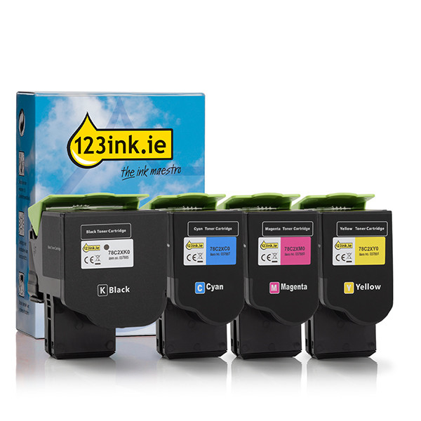 Lexmark 78C2X BK/C/M/Y extra high capacity toner 4-pack (123ink version) 131981 - 1