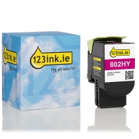 Lexmark 802HM (80C2HM0) high capacity magenta toner (123ink version) 80C2HM0C 037297