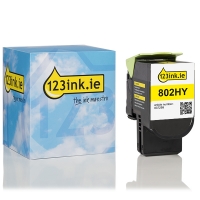 Lexmark 802HY (80C2HY0) high capacity yellow toner (123ink version) 80C2HY0C 037299