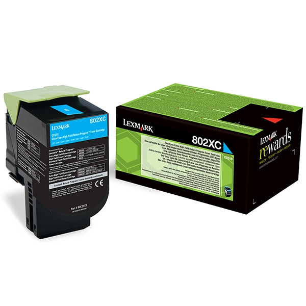 Lexmark 802XC (80C2XC0) extra high-capacity cyan toner (original Lexmark) 037302 - 1