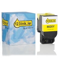 Lexmark 802XY (80C2XY0) extra high capacity yellow toner (123ink version) 80C2XY0C 037307