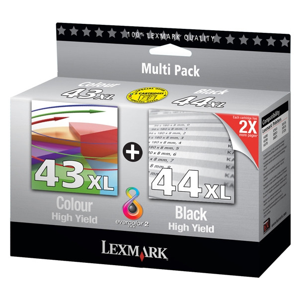 Lexmark 80D2966 (#43XL + #44XL) 2-pack (original Lexmark) 80D2966 040328 - 1