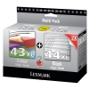 Lexmark 80D2966 (#43XL + #44XL) 2-pack (original Lexmark)