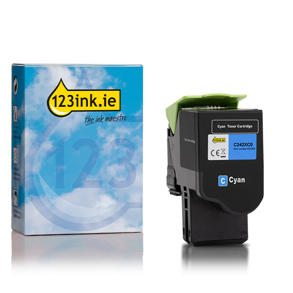 Lexmark C242XC0 extra high-capacity cyan toner (123ink version) 037959 - 1