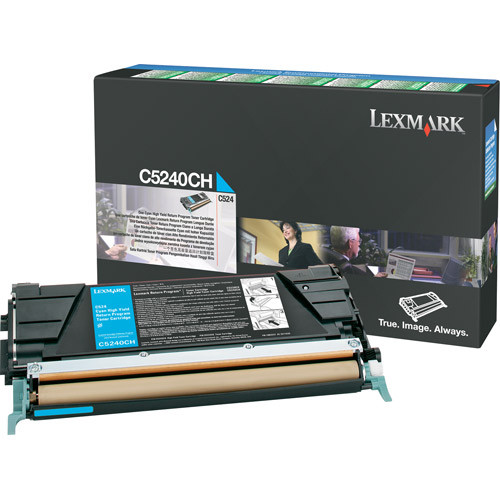 Lexmark C5240CH high capacity cyan toner (original) C5240CH 034690 - 1