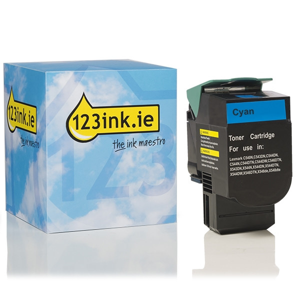 Lexmark C540H1CG high-capacity cyan toner (123ink version) 037019 - 1