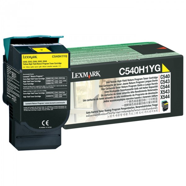 Lexmark C540H1YG high capacity yellow toner (original Lexmark) C540H1YG 037022 - 1