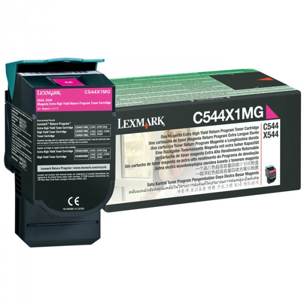 Lexmark C544X1MG high capacity magenta toner (original) C544X1MG 037012 - 1