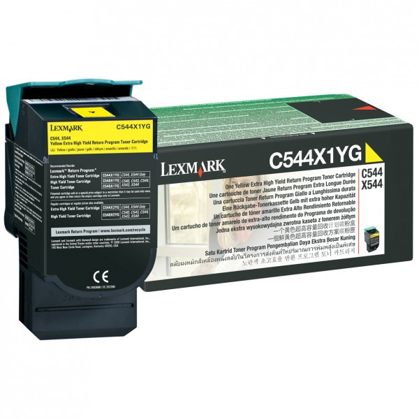 Lexmark C544X1YG high capacity yellow toner (original) C544X1YG 037014 - 1