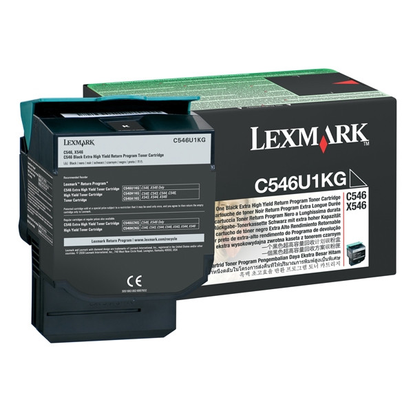 Lexmark C546U1KG high capacity black toner (original Lexmark) C546U1KG 037096 - 1