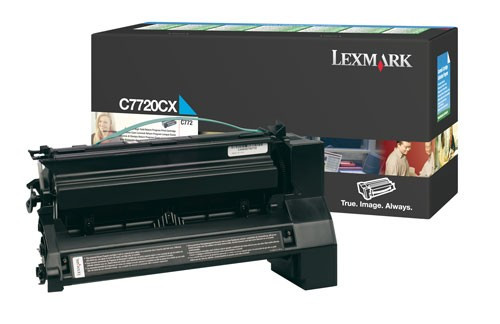 Lexmark C7720CX extra high capacity cyan toner (original) C7720CX 034960 - 1