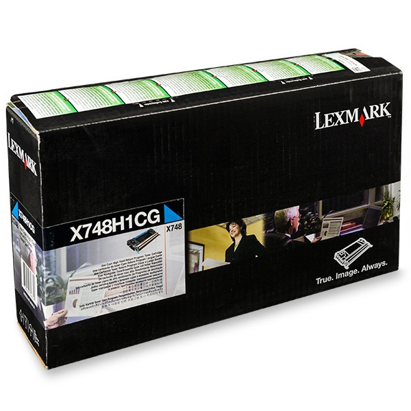 Lexmark X748H1CG high capacity cyan toner (original Lexmark) X748H1CG 037216 - 1