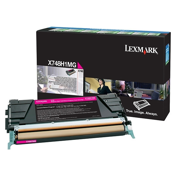 Lexmark X748H1MG high capacity magenta toner (original Lexmark) X748H1MG 037218 - 1