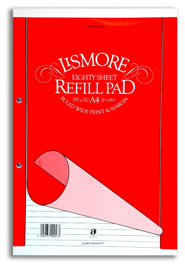 Lismore A4 refill pad, wide feint, 80 sheets (105)  246189 - 1