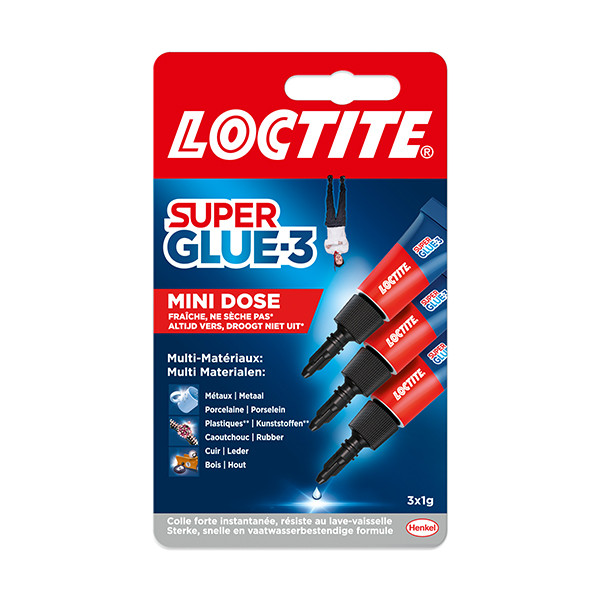 Loctite Mini Trio instant glue (3 x 1 gram) 2642425 236922 - 1