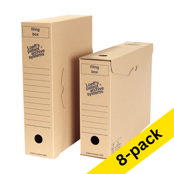 A4 archive box 85 x 343 x 260mm | Loeff's Filing Box | 8-pack 204473 - 1