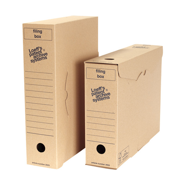 Loeff's Filing Box folio archive box, 85mm x 343mm x 260mm (8-pack) 7770502 204473 - 1
