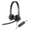 Logitech H570e stereo wired headset 981-000575 828072 - 2