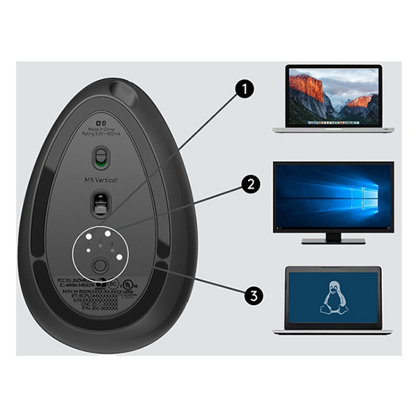 Wireless ergonomic mouse | Logitech MX Vertical Advanced 828142 - 5