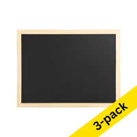 Magnetic chalkboard | 30cm x 40cm | wooden frame | 123ink | 3-pack