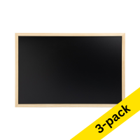 Magnetic chalkboard | 40cm x 60cm | wooden frame | 123ink | 3-pack 303618