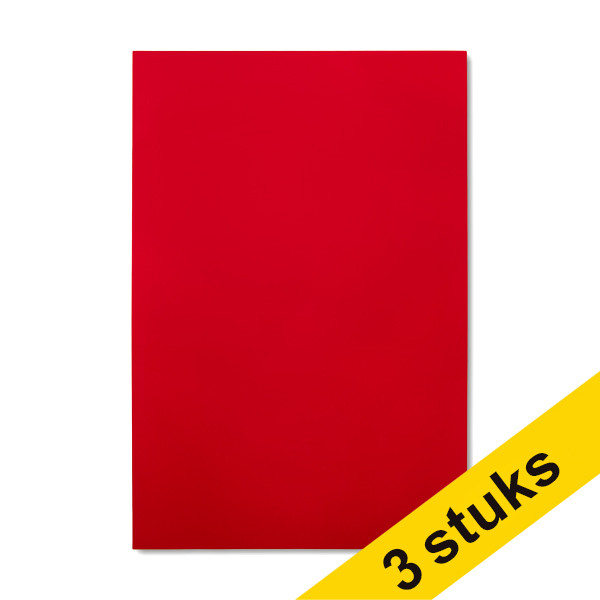 Magnetic sheet (red, dry-erase) | 20 x 30cm | 123ink | 3-pack 302147 - 1