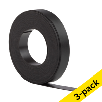 Magnetic tape (black) | 10mm x 5m | 123ink | 3-pack