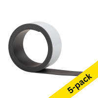 Magnetic tape (self-adhesive) | 2.5cm x 1m | 123ink | 5-pack