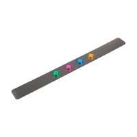 Magnetic wall strip + 4 magnets (stainless steel) | 50cm x 5cm | 123ink 301912