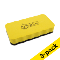 Magnetic whiteboard eraser | 123ink | 3-pack 301281