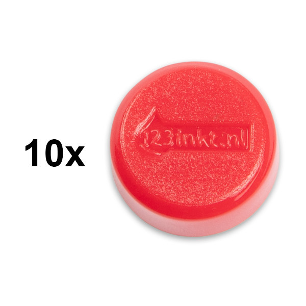 Magnets (15mm, red) | 123ink | 10-pack 301254 - 1