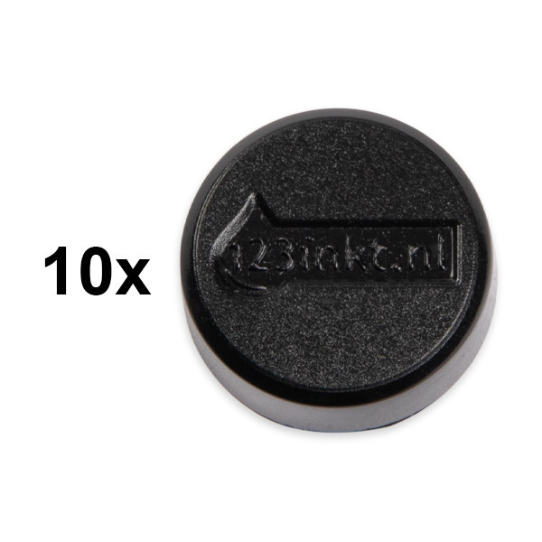 Magnets (20mm, black) | 123ink | 10-pack 301259 - 1