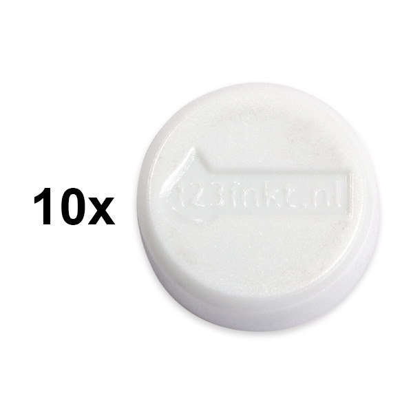 Magnets (20mm, white) | 123ink | 10-pack 301264 - 1