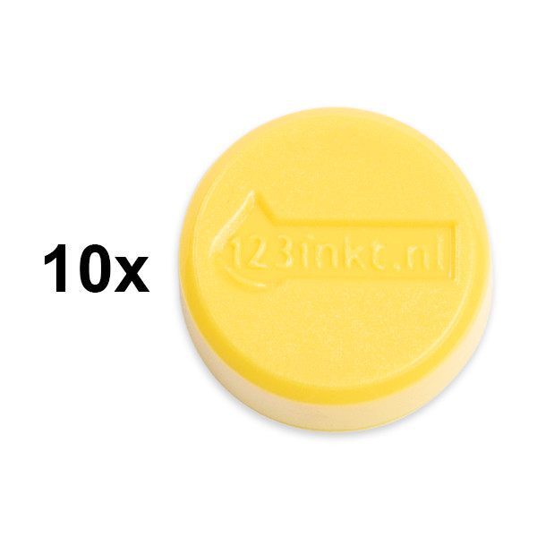 Magnets (20mm, yellow) | 123ink | 10-pack 301262 - 1