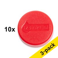Magnets (30mm, red) | 123ink | 10-pack x3