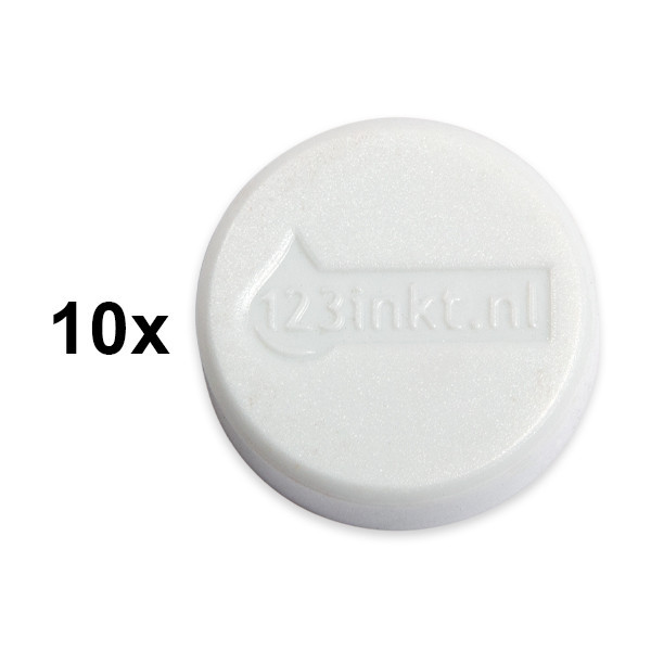 Magnets (30mm, white) | 123ink | 10-pack 301271 - 1