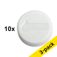 Magnets (30mm, white) | 123ink | 10-pack x3