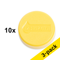 Magnets (30mm, yellow) | 123ink | 10-pack x3