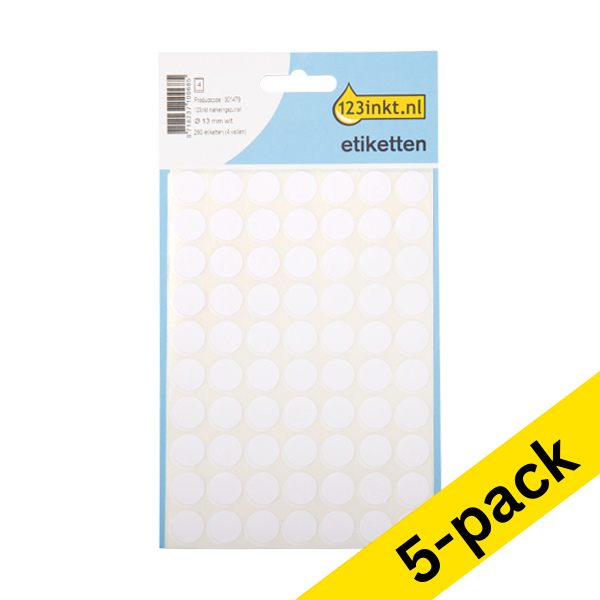 Marking dots Ø13mm (white) | 123ink | 1,400 stickers 301513 - 1