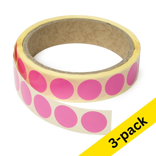 Marking dots Ø18mm (neon pink) | 123ink | 3,000 stickers 035238 - 1