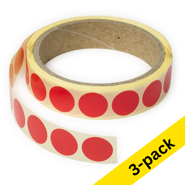Marking dots Ø18mm (red) | 123ink | 3,000 stickers 035233 - 1