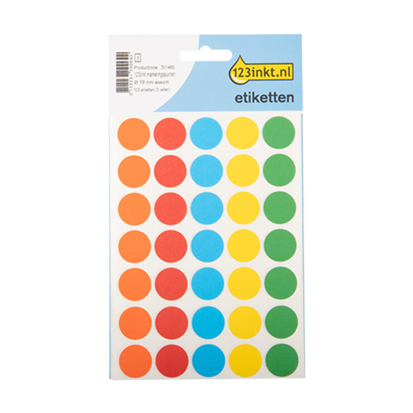 Marking dots Ø19mm (assorted colours) | 123ink | 105 stickers 301480 - 1